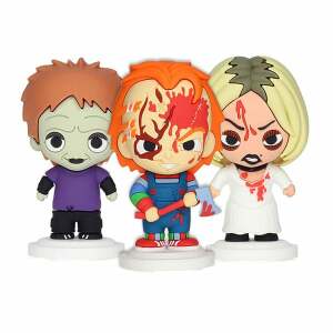 Muñeco Diabólico, Chucky Pack de 3 Minifiguras Goma Pokis 7 cm