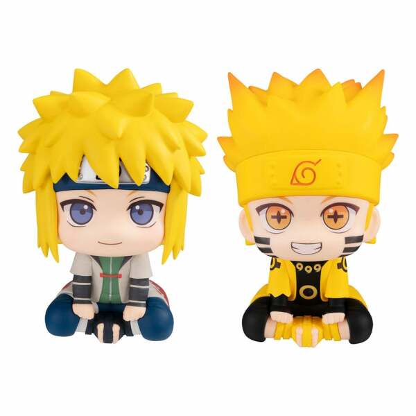 Naruto Shippuden Estatua PVC Look Up Naruto Uzumaki Six Paths Sage Mode & Minato Namikaze 11 cm (with gift)