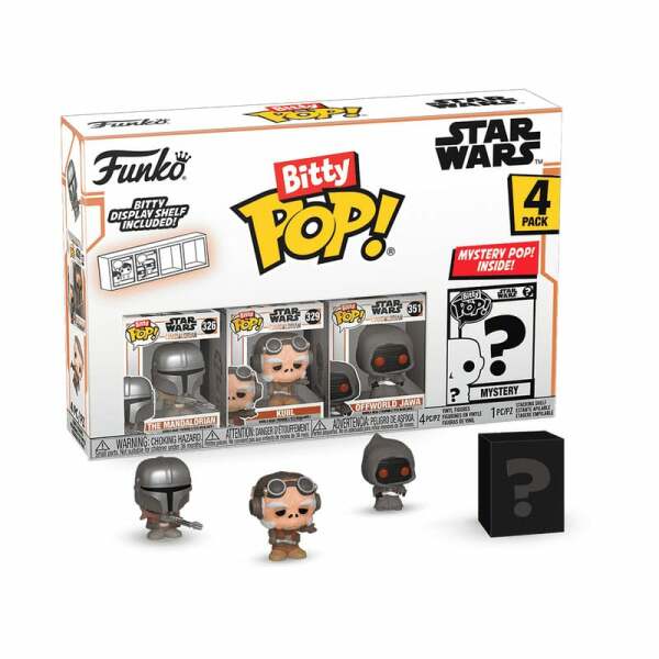 Star Wars: Mandalorian Pack de 4 Figuras Bitty POP! Vinyl Mandalorian 2,5 cm