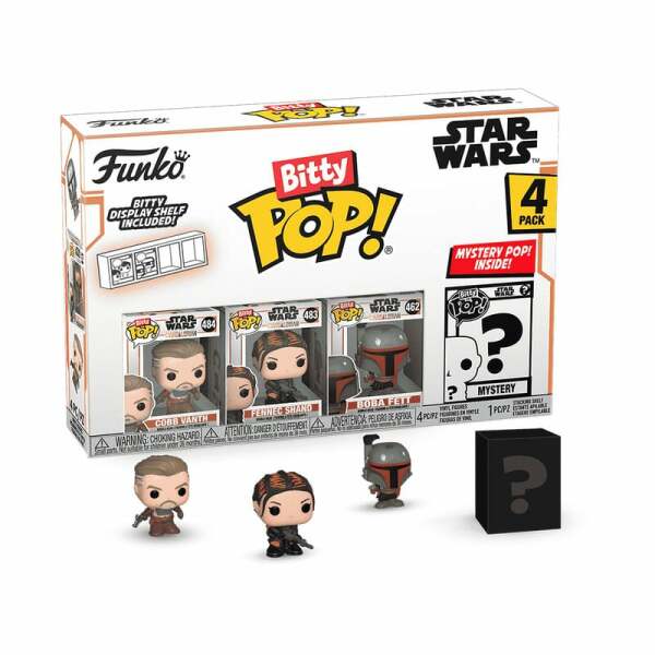 Star Wars: Mandalorian Pack de 4 Figuras Bitty POP! Vinyl Marshal 2,5 cm