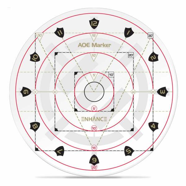 Enhance RPG Series 30ft Spell AoE Damage Template