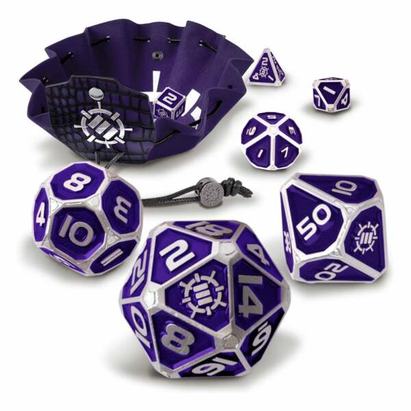 Enhance Tabletop Series Metal RPG Juego de cubos Purple (7)