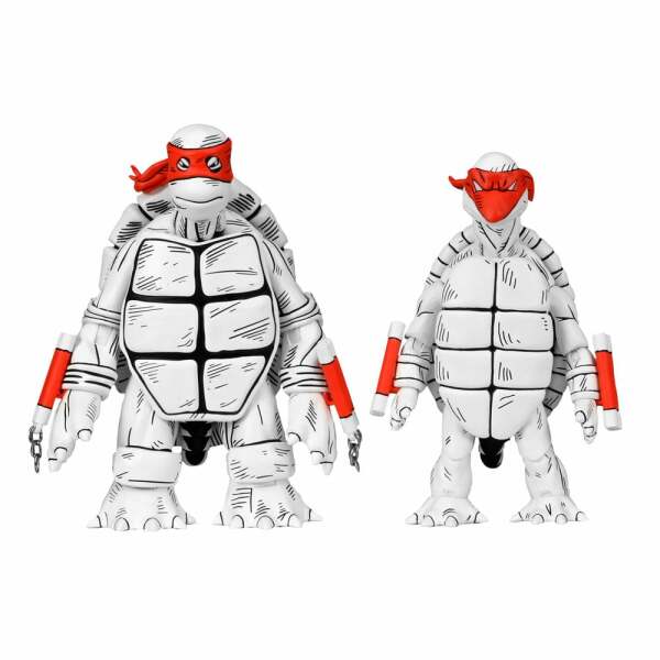 Tortugas Ninja (Mirage Comics) Pack de 2 Figuras Black and White First Turtles 18 cm