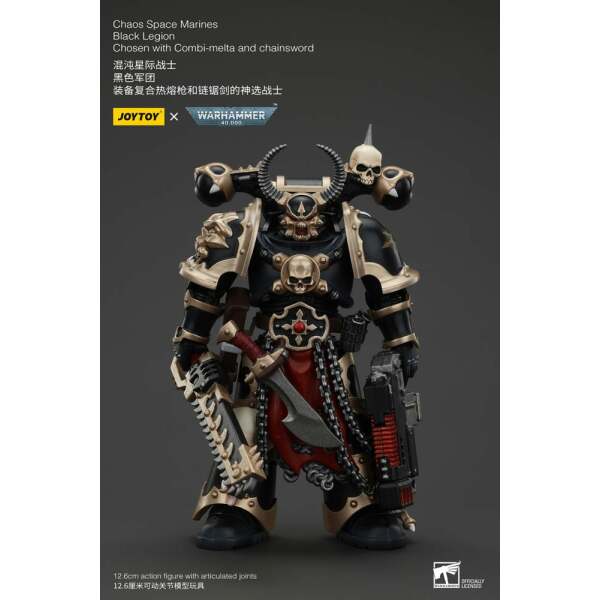 Warhammer 40k Actionfigur Chaos Space Marines Black Legion Chosen with Combi-melta and chainsword 20 cm